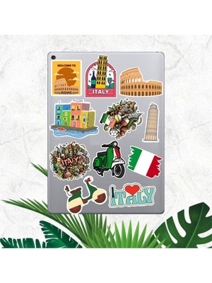 Italya Temalı Sticker Seti | Bullet Journal Sticker | Defter | Çıkartma | Scrapbook