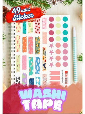 Washi Tape Temalı Bulletjournal Sticker Set