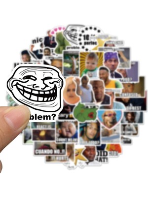 Komik Mem Çıkartma 1. Seri Laptop Notebook Telefon Kılıfı Sticker Paketi