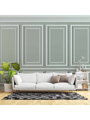 3D Beyaz Çıtalı Ahşap Panel Duvar Kağıdı Baskı