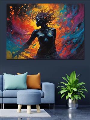 Nü Kadın Dekoratif Kanvas - Mdf Ahşap Tablo