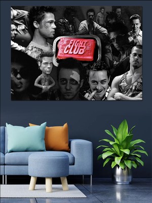 Fight Club Dekoratif Kanvas - Mdf Ahşap Tablo