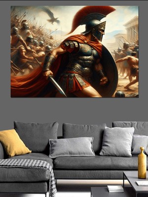Romalı Askerler Dekoratif Kanvas - Mdf Ahşap Tablo