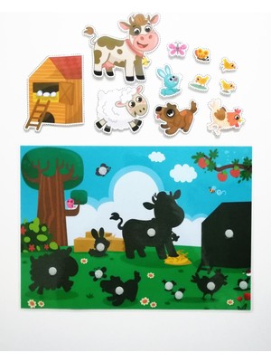 Eğitici Oyuncak Cırtlı Etkinlik Kitap Oyun Aktivite