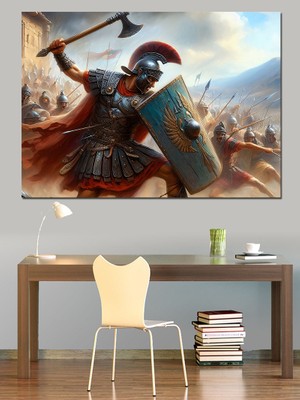Roma Askerleri Dekoratif Kanvas - Mdf Ahşap Tablo