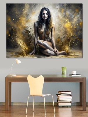 Nü Kadın Dekoratif Kanvas - Mdf Ahşap Tablo