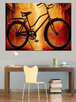 Klasik Bisiklet Dekoratif Kanvas - Mdf Ahşap Tablo