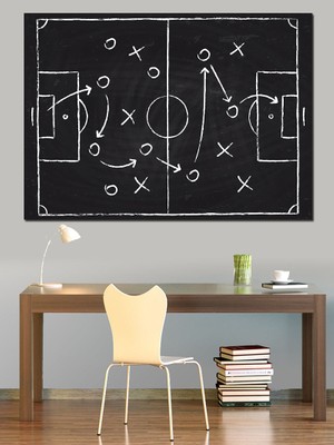 Futbol Temalı Dekoratif Kanvas - Mdf Ahşap Tablo