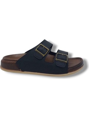 Witta 55201 Unisex Siyah Tokalı Günlük Kullanım Terlik