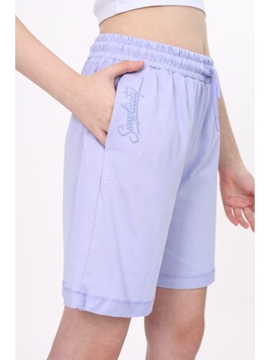 Toontoy Kız Çocuk Nakışlı Şort