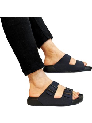 Pierre Cardin 7408 Lacivert Çift Tokalı Yumuşak Taban Erkek Terlik