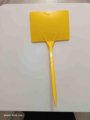 Sarı Plastik Bilgi Etiket 10 x 13 cm 10 Adet