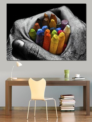 Pastel Boyalar Dekoratif Kanvas - Mdf Ahşap Tablo