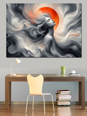 Gölge Kadın Dekoratif Kanvas - Mdf Ahşap Tablo