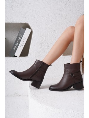 Varvara Inna Kadın Hakiki Deri Topuklu Bot