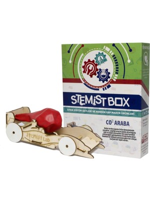 Co2 Araba  Havayla Giden Araba Eğitici ve Öğretici Ahşap Oyuncak