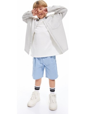 Koton Pamuklu Beli Lastikli Düğme Detaylı Basic Şort