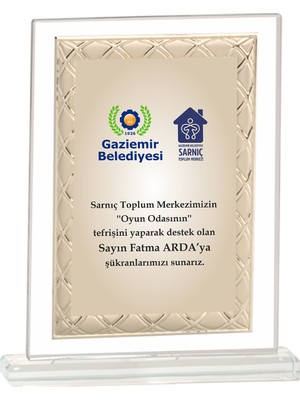 ODAK KUPA - Cam Plaketler - CM-087-M A - 18x21 cm
