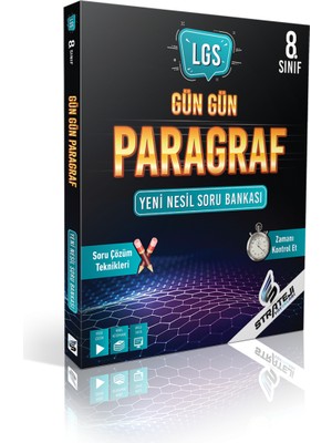 Strateji Yayınları Lgs 8.sınıf Gün Gün Paragraf Soru Bankası 1. Sınıf İçin Yeni Nesil