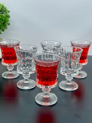 Yzhome  6 Kişilik Cam Ayaklı Kahve Yanı Bardağı Bardak 105 ml