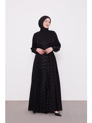 Siyah Dama Desen Ferace