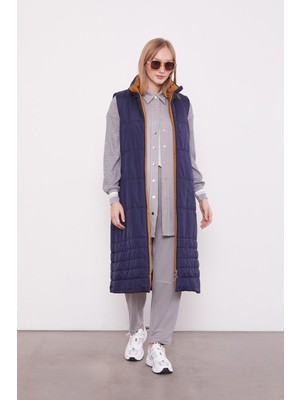 Lacivert Bel Kemerli Şişme Yelek