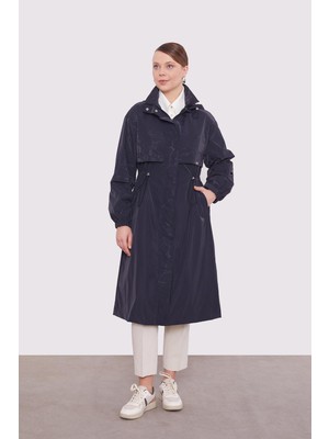 Lêvi D'or Lacivert Rüzgarlık Detaylı Trençkot