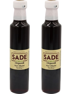 Sade Organik Nar Ekşisi 330 gr 2'li Paket Doğal Aromalı Ege Menşeli Ürün