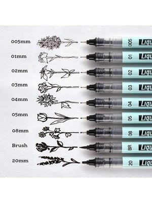 Wrıtech W-704 Lıquıd Fınelıner Brush Kalem - 12'li Kutu