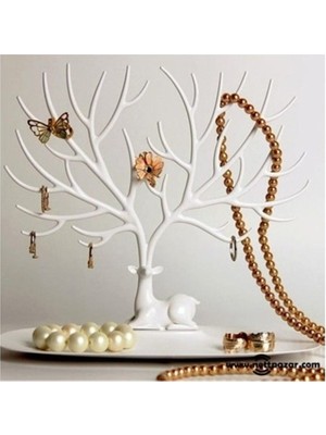 Ozcmax Geyik Tasarımlı Takı, Mücevher Standı Beyaz