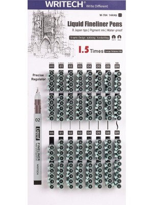 Wrıtech W-704 Lıquıd Fınelıner Kalem - 144'LÜ Stand