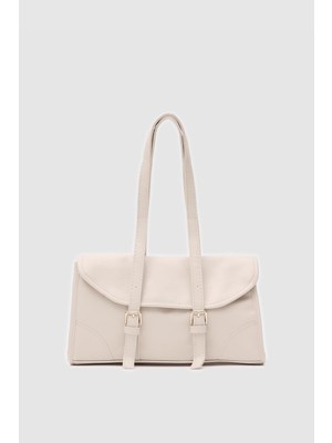 Shule Bags Lue Vintage Baget Çanta Krem