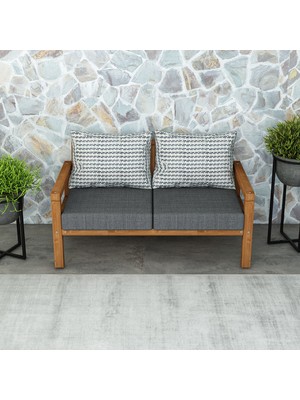 Rustik Doğal Ahşap Teak Renk Bahçe & Balkon Oturma Grubu