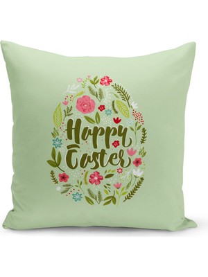 Bertille Home Ilkbahar Serisi Çift Tarafı Dijital Baskılı Kırlent Kılıfı (Spring Easter Paskalya Cushion Cover)