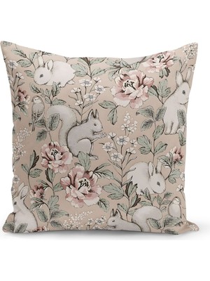 Bertille Home Ilkbahar Serisi Çift Tarafı Dijital Baskılı Kırlent Kılıfı (Spring Easter Paskalya Cushion Cover)
