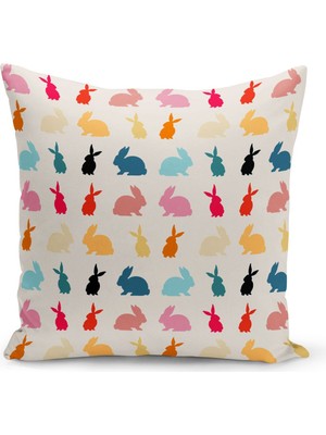Bertille Home Ilkbahar Serisi Çift Tarafı Dijital Baskılı Kırlent Kılıfı (Spring Easter Paskalya Cushion Cover)