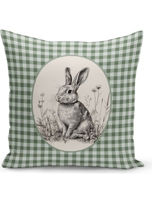 Bertille Home Ilkbahar Serisi Çift Tarafı Dijital Baskılı Kırlent Kılıfı (Spring Easter Paskalya Cushion Cover)