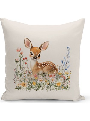 Bertille Home Ilkbahar Serisi Çift Tarafı Dijital Baskılı Kırlent Kılıfı (Spring Easter Paskalya Cushion Cover)