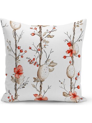 Bertille Home Ilkbahar Serisi Çift Tarafı Dijital Baskılı Kırlent Kılıfı (Spring Easter Paskalya Cushion Cover)