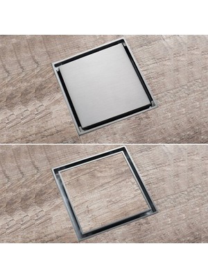 Fause Komple Çelik Seramik Uyumlu Ankastre Yer Süzgeci 10X10 cm KSZ101