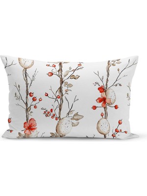 Bertille Home Ilkbahar Serisi Çift Tarafı Dijital Baskılı Kırlent Kılıfı (Spring Easter Paskalya Cushion Cover)