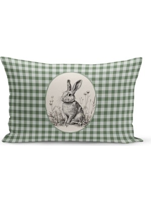 Bertille Home Ilkbahar Serisi Çift Tarafı Dijital Baskılı Kırlent Kılıfı (Spring Easter Paskalya Cushion Cover)