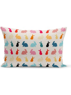 Bertille Home Ilkbahar Serisi Çift Tarafı Dijital Baskılı Kırlent Kılıfı (Spring Easter Paskalya Cushion Cover)
