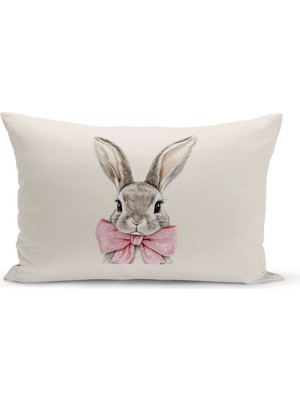 Ilkbahar Serisi Çift Tarafı Dijital Baskılı Kırlent Kılıfı (Spring Easter Paskalya Cushion Cover)