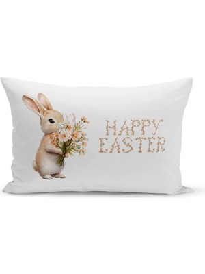 Bertille Home Ilkbahar Serisi Çift Tarafı Dijital Baskılı Kırlent Kılıfı (Spring Easter Paskalya Cushion Cover)