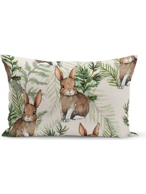 Bertille Home Ilkbahar Serisi Çift Tarafı Dijital Baskılı Kırlent Kılıfı (Spring Easter Paskalya Cushion Cover)