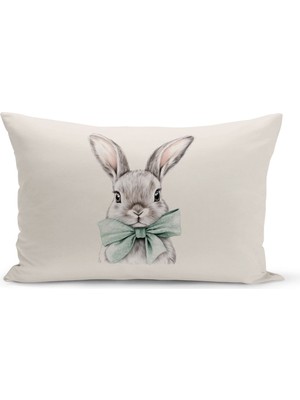 Ilkbahar Serisi Çift Tarafı Dijital Baskılı Kırlent Kılıfı (Spring Easter Paskalya Cushion Cover)