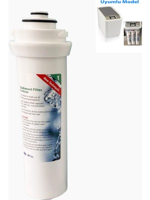 As Water İhlas Aura Cebilon Unique Dijital Su Arıtma Cihazı Uyumlu 1. Aşama 5 Mikron Sediment Filtre