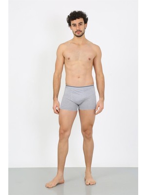 Moda Serdem Erkek Büyük Beden Pamuklu Likralı Boxer Gri 40134