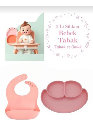 CKM Silikon Mama Önlüğü ve 3 Bölmeli Mama Tabağı